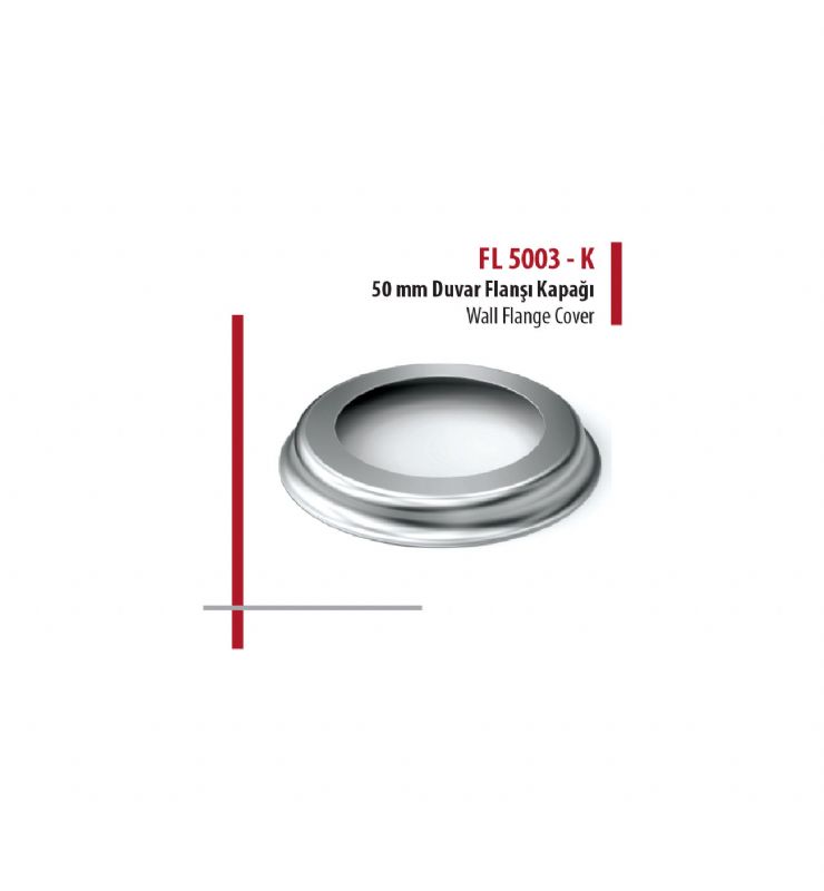 50mm Duvar Flanşı Kapağı