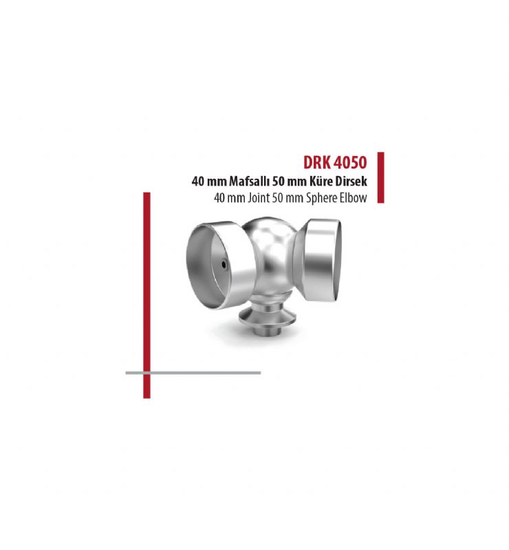 40mm Mafsallı 50mm Küre Dirsek